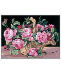 ROYAL PARIS Gobelin Košara z vrtnicami | 22x30cm 9880141-00118
