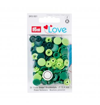 Plastični pritiskači | 12,4mm | 30kos | sortirani zeleni