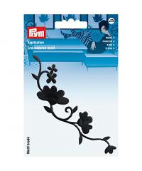 PRYM Našitek Črno cvetje 926150