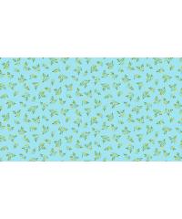 MAKOWER Patchwork blago Leaf spray blue | 110cm 2036/B