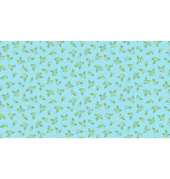 Patchwork blago Leaf spray blue | 110cm