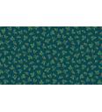 Patchwork blago Leaf spray turquoise | 110cm