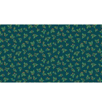 Patchwork blago Leaf spray turquoise | 110cm