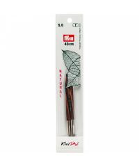 PRYM Pletilke z navojem Natural | kratke | 5mm 223354
