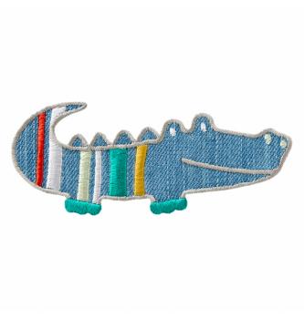 Našitek Jeans krokodil