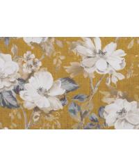 Nooteboom Panama | retro cvetje | oker | 100%CO 01522.034