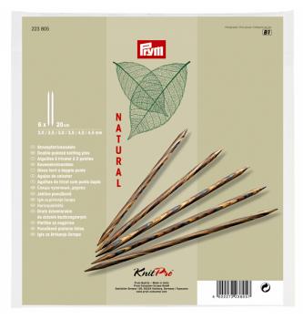Set kratkih pletilk Natural 20cm | 2-4.5mm