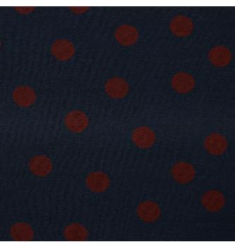 Žakard pletenina Pike | temnomodra/rdeča | 70%PL / 15%VI / 10%CO / 5%EL