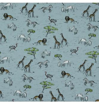 Jersey Afriški safari | modra | 95%CO / 5%EL