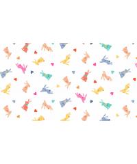 MAKOWER Patchwork blago Rabbits white | 110cm 2189/Q