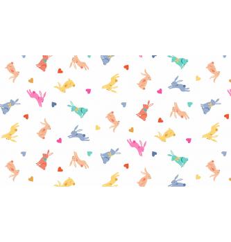 Patchwork blago Rabbits white | 110cm