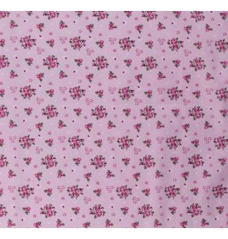 Poplin Rožice | roza | 100%CO