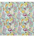 Prevešanka Paisley | svetlomodra | 92%CO / 8%EL