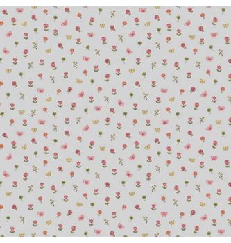 Poplin Pravljični travnik | siva | 100%CO