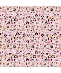Verhees Poplin Dvorna zabava | roza | 100%CO 07669.002