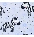 Jersey Zebre in rožice | svetla lila | 95%CO / 5%EL
