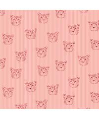 Verhees Poplin Leopardji portret | roza | 100%CO 07661.001