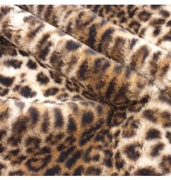 Kratko umetno krzno Leopard | 100%PL