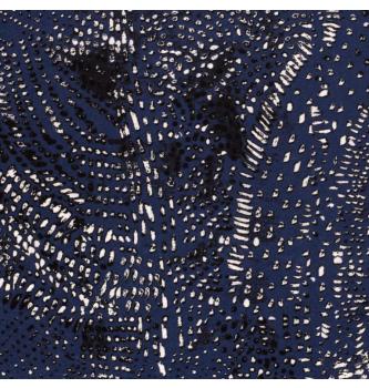 Viskoza Srebrn vzorec | indigo | 57%VI / 43%PA