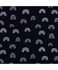 Verhees Poplin Mavrica z bleščicami | temnomodra | 100%CO 08239.002