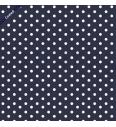 Poplin s premazom Pikice | temnomodra | 80%CO / 20%PC