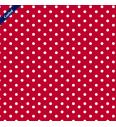 Poplin s premazom Pikice | rdeča | 80%CO / 20%PC