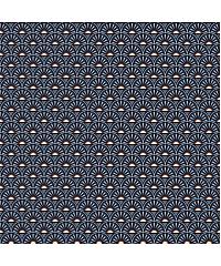 Verhees Poplin Retro vzorec | temnomodra | 100%CO 08221.001