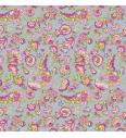 Poplin Paisley cvetje | svetlosiva | 100%CO