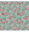Poplin Paisley cvetje | svetlomodra | 100%CO