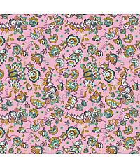 Verhees Poplin Paisley cvetje | svetloroza | 100%CO 08233.007