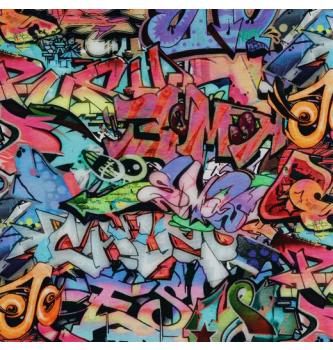 GOTS Prevešanka Grafiti | digitalni tisk | 95%CO / 5%EL