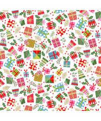 MAKOWER Patchwork blago Let it snow Presents Cream | 110cm 2240/1