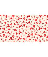 MAKOWER Patchwork blago Scandi Ikon Scatter Redd | 110cm 2220/R
