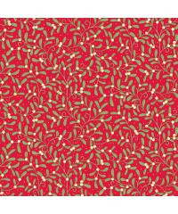 MAKOWER Patchwork blago Yuletide Mistletoe Red | 110cm 2244/R