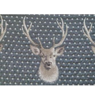 Žakard Deerhead | antracit | 59%CO / 21%PL / 13%PC / 4%WO / 2%WP / 1%AF