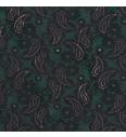 Jersey flock Paisley | zelena | 58%PL / 35%VI / 7%EL