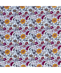 Nooteboom Poplin Retro rože | svetlomodra | 100%CO 15551.003