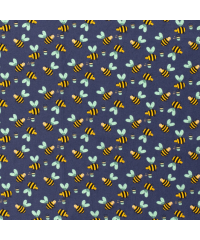 Nooteboom Poplin Vesele čebele | temnomodra | 100%CO 15537.008