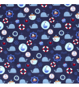 Poplin Plovba | temnomodra | 100%CO