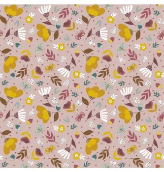 Poplin Cvetlice | lila | 100%CO