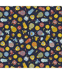 Verhees Poplin Pošastno | temnomodra | 100%CO 08556.001