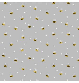 Poplin Čebelice | svetlosiva | 100%CO