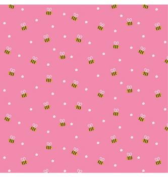 Poplin Čebelice | roza | 100%CO
