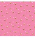 Poplin Čebelice | roza | 100%CO