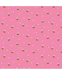 Verhees Poplin Čebelice | roza | 100%CO 08574.012