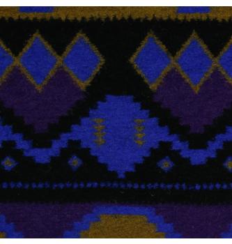 Žakard pletenina Abstrakten karo | modra | 30%WO / 70%PL