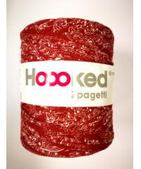 HOOOKED Mixed Zpagetti | 120m (cca. 850g) | temnordeča z ornamentom ZP001-27-255