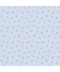 Nooteboom Poplin Jabolčki | svetlomodra | 100%CO 15785.002