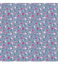 Poplin Cvetoč vrt | modra | 100%CO