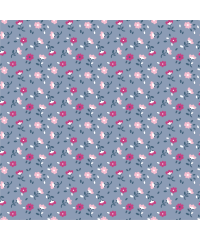 Nooteboom Poplin Cvetoč vrt | modra | 100%CO 15788.007